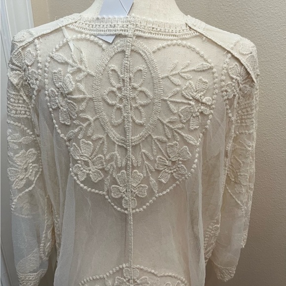 Lace Kimono Beach Cover Up, NWT - Picture 5 of 8